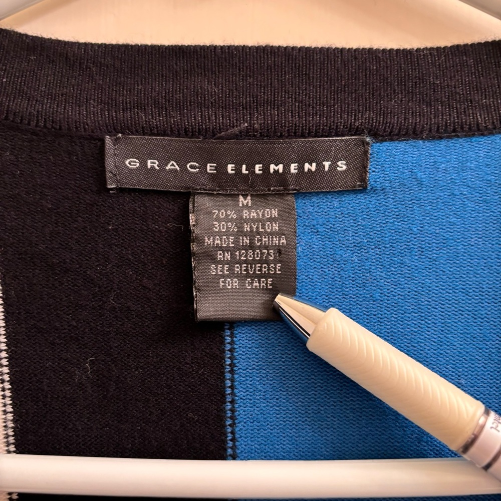 Grace Elements Colorblock Blue Black Green White … - image 8